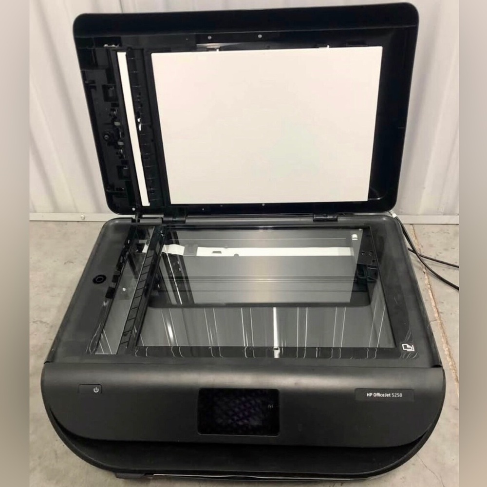 HP Office Jet 5258 black All-in-One Flatbed Printer Scanner Office Work Home